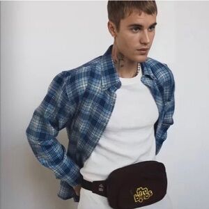 Tim Biebs Corduroy‎ Fanny Pack In Brown Tim Horton x Justin Bieber Multi Pocket